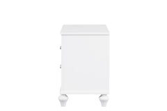 Livorno G02790-N Nightstand , Silver Champagne