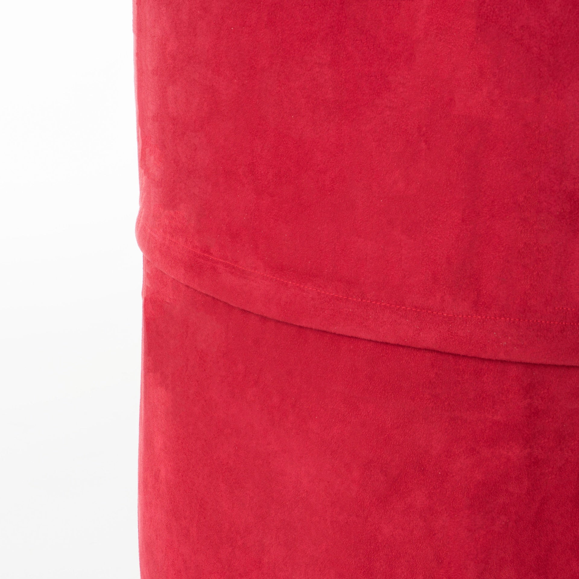 Michael 4 Foot Cylindrical Suede Bean Bag, Red