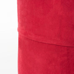 Michael 4 Foot Cylindrical Suede Bean Bag, Red
