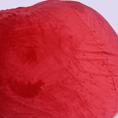 Minky Velvet Bean Bag Chair, Red-3ft Plush Floor Chair for Kids and Adults w/ Washable Cover, Lounge Chair with Stretchable Fabric, Comfy Bedroom Chair, Filled with Shredded and Memory Foam.
