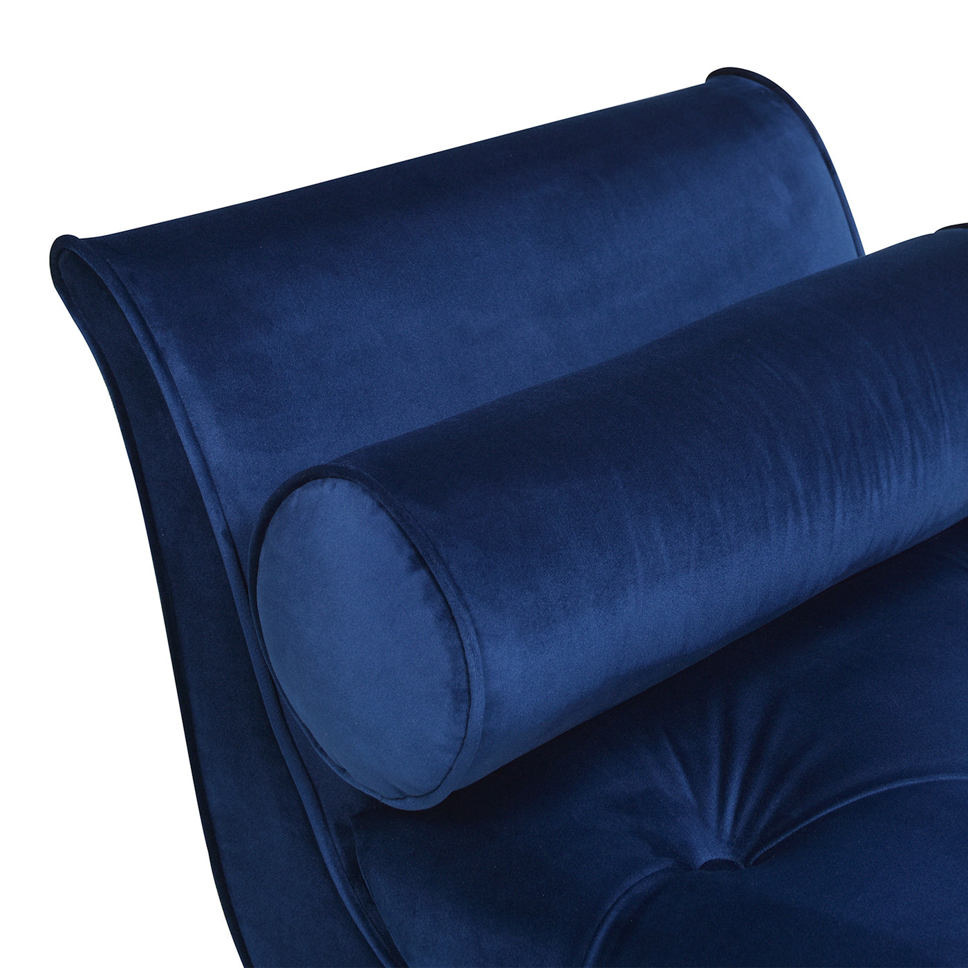 Alma Tufted Flared Arm Entryway Bench, Navy Blue Velvet