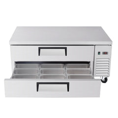 52 " Refrigerated Chef Base 2 Drawer Undercounter Refrigerator 10.5 Cu Ft 33 41F Ventilated Cooling R290 ETL DOE