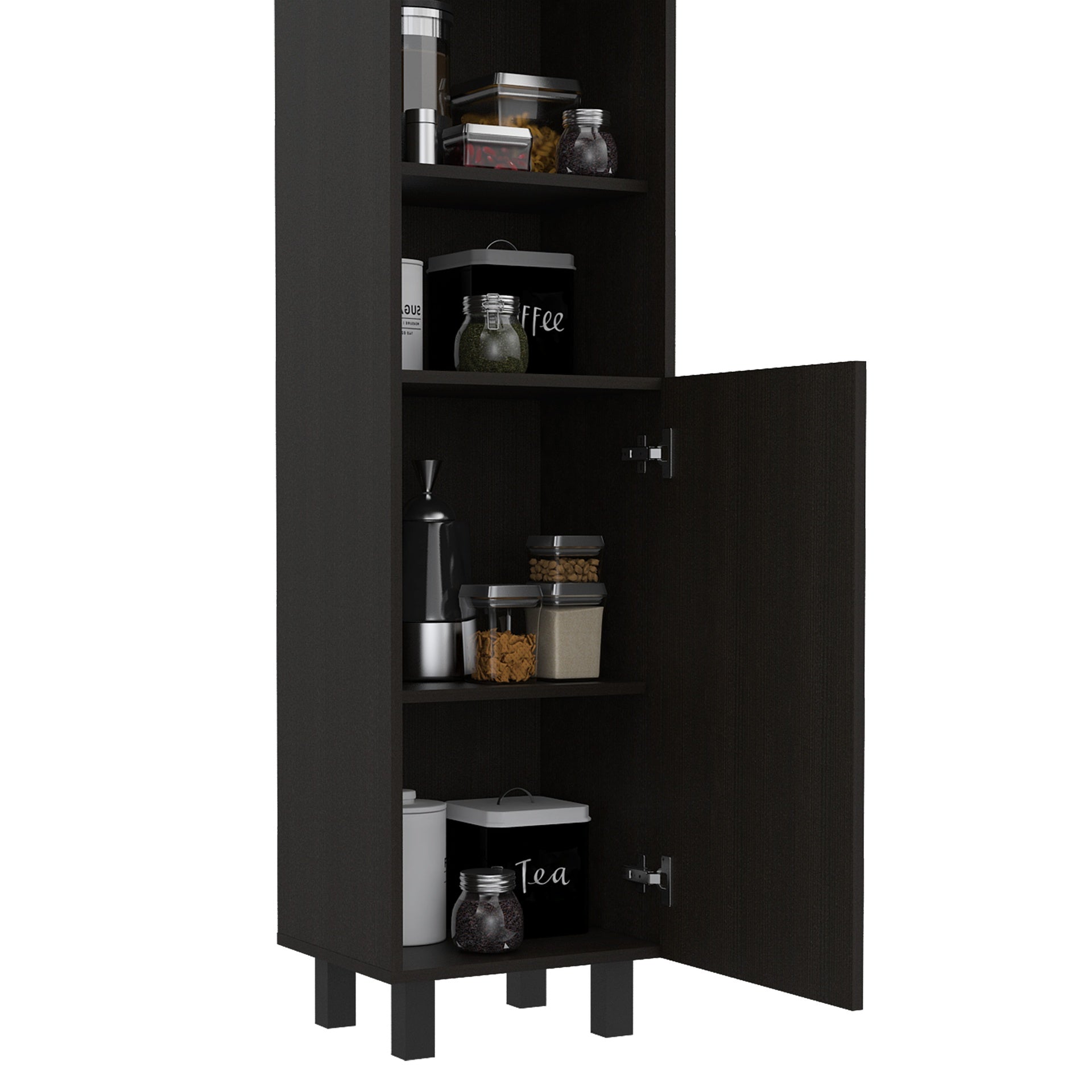 2-Shelf Rectangle Pantry Cabinet Wenge