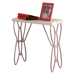White and Light Purple Nightstand