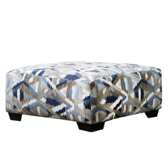 Contemporary Style Square Ottoman With Plastic Legs Dynamic Design Pocket Coil Seating Multi Finish