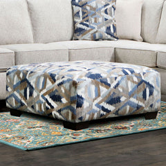 Contemporary Style Square Ottoman With Plastic Legs Dynamic Design Pocket Coil Seating Multi Finish