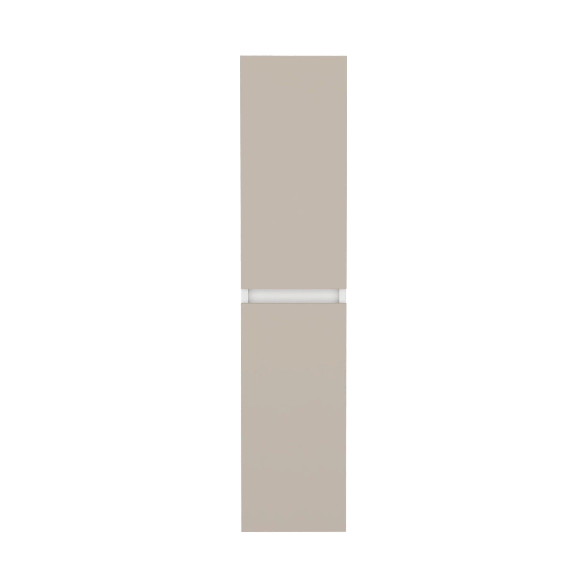 High Two-Door Wall Cabinet With Interior Shelf Vertical Storage, White