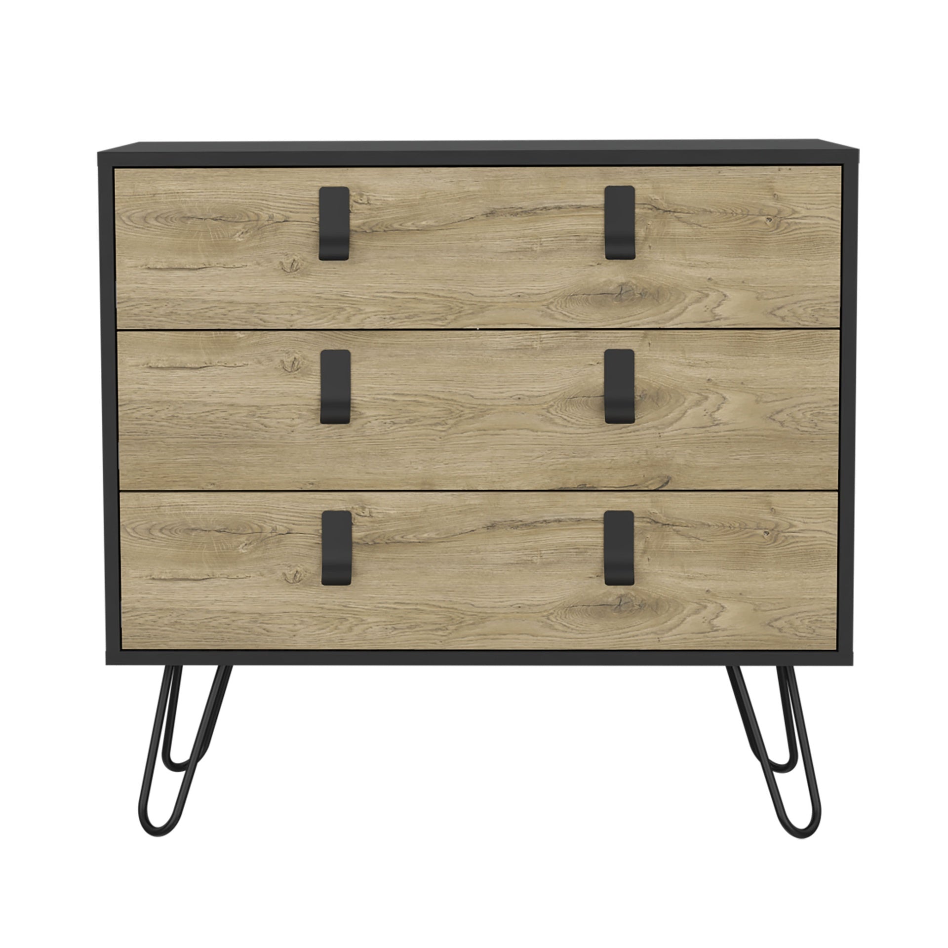 Huna Hairpin Legs Dresser with 3-Drawer Storage