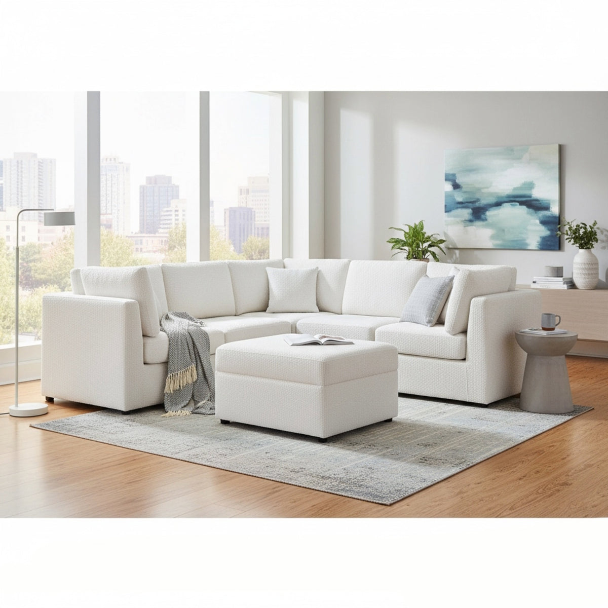 Chauncy 6-PC Sectional  - Ivory