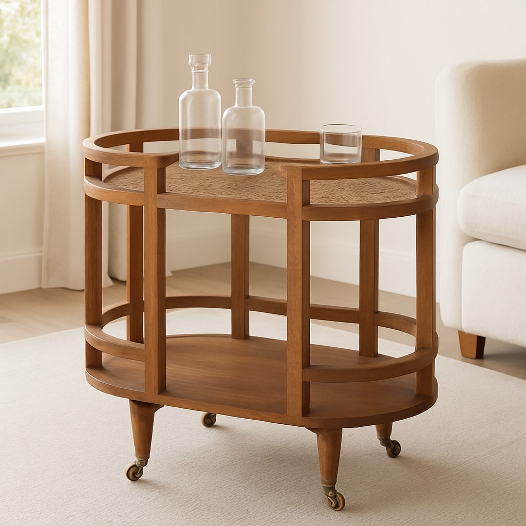 Solid Wood Isla Curved Butler Console