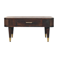 Solid Wood Belmont Coffee Table,Brown,1-Drawer