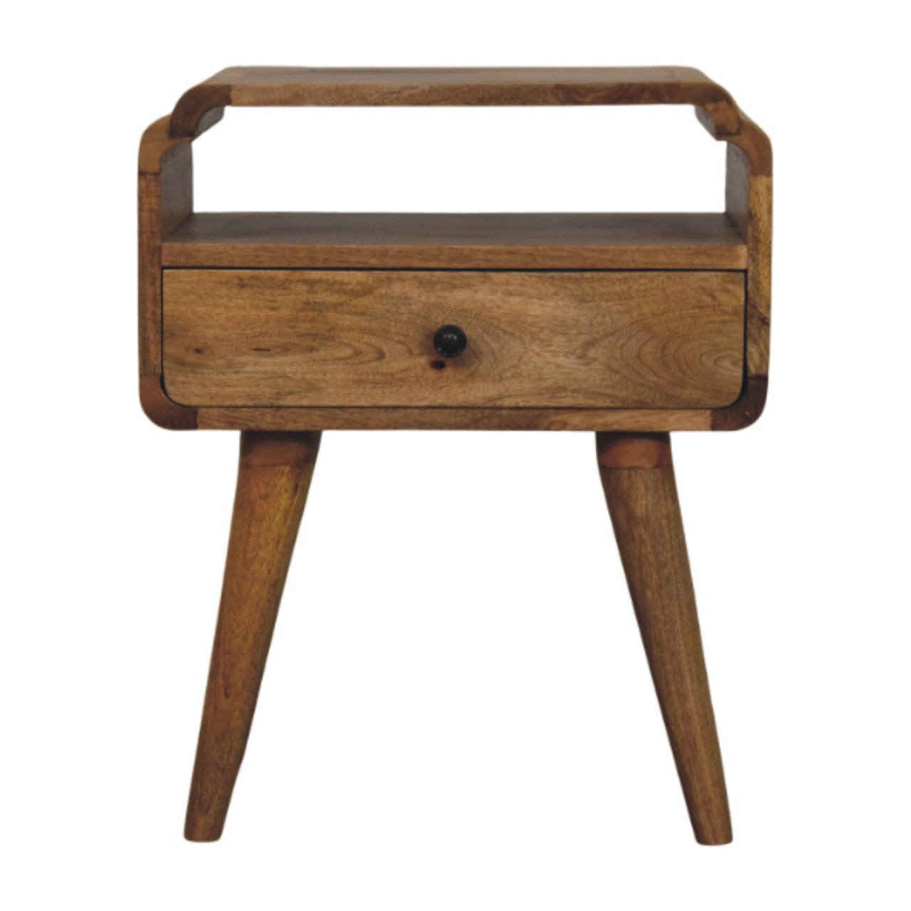 Solid Wood Newton Oak-ish Nightstand, Brown