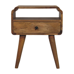 Solid Wood Newton Oak-ish Nightstand, Brown
