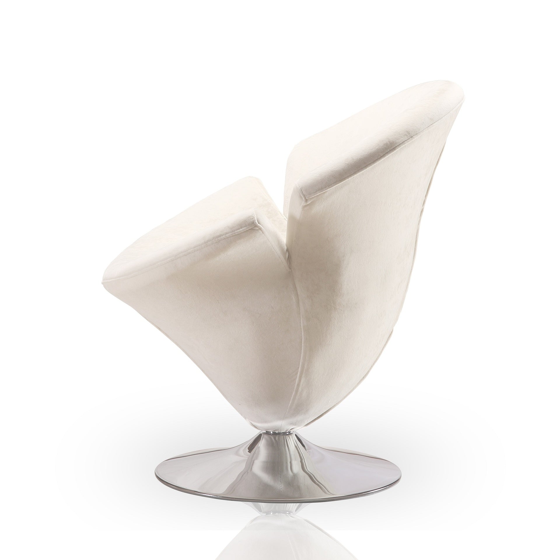 Swivel Lounge Chair in White