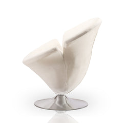 Swivel Lounge Chair in White