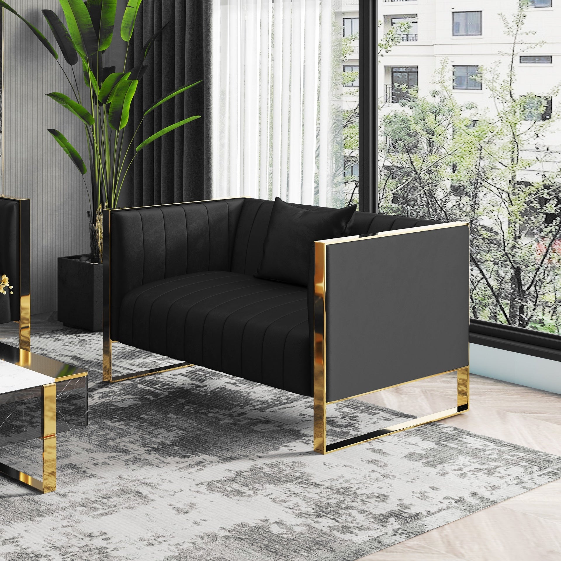 Loveseat in Black