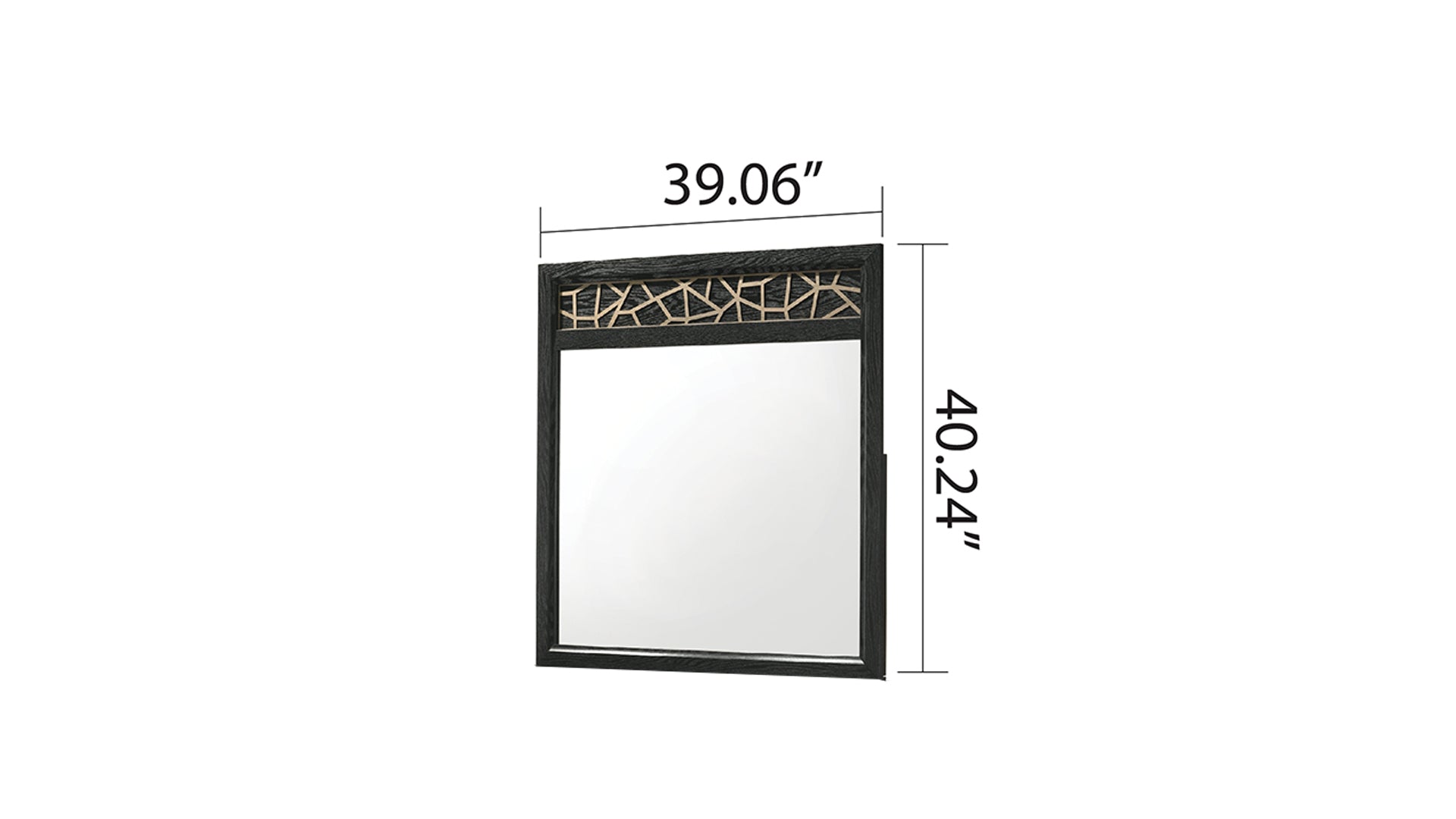 Selena Modern & Contemporary Mirror Made with Wood in Black and Natural