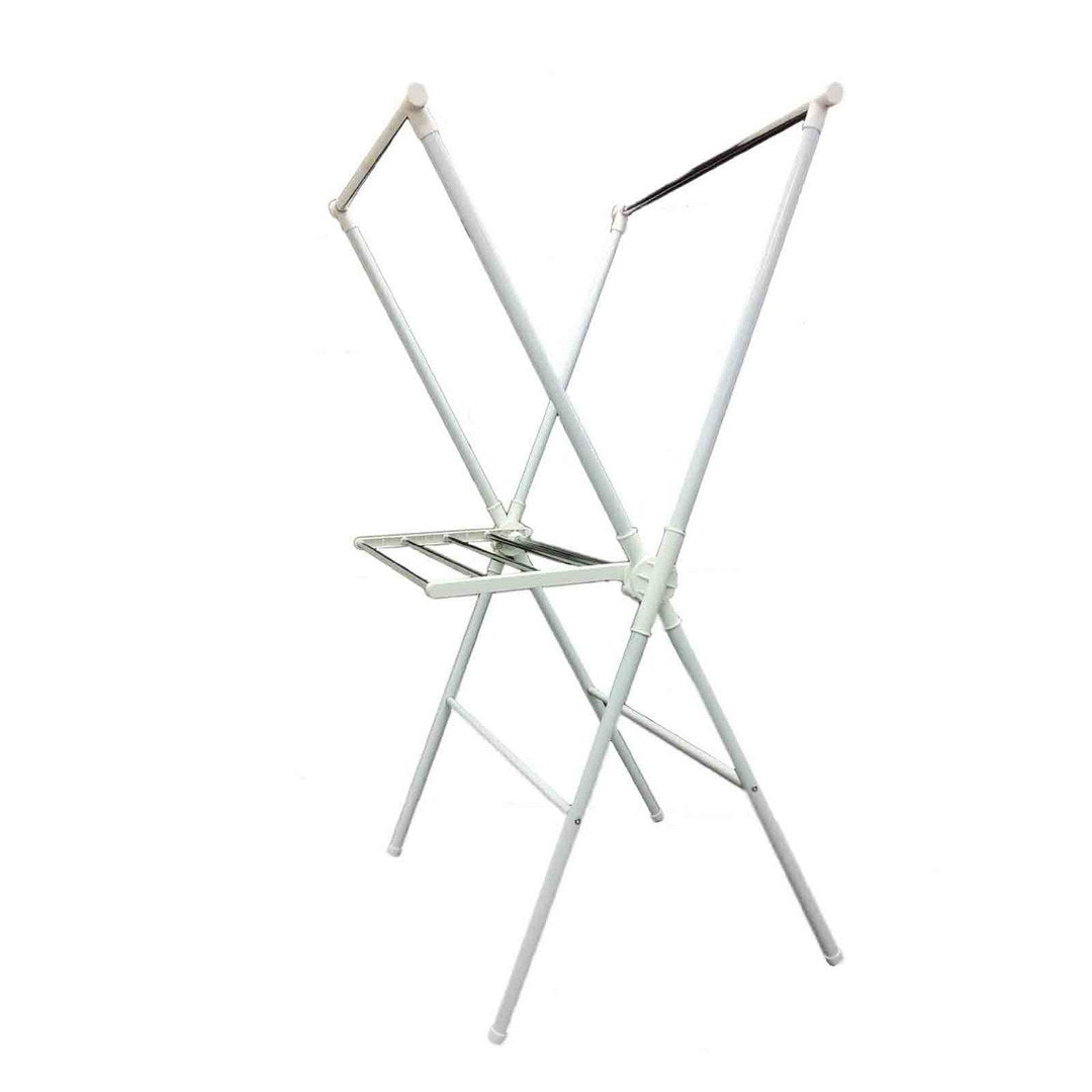 51" Tall adjustable Folding Laundry Drying Rack, White