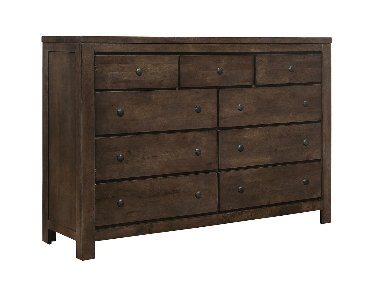 Brown 9-Drawer Dresser