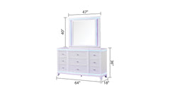 Opium Mirror in Milky White (INCLUDES ONLY MIRROR) same as B009127710 (CA inventory)