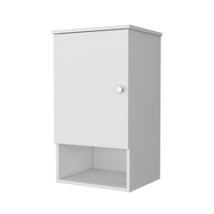 Carrizo Medicine Cabinet in Melamine With One Door, White