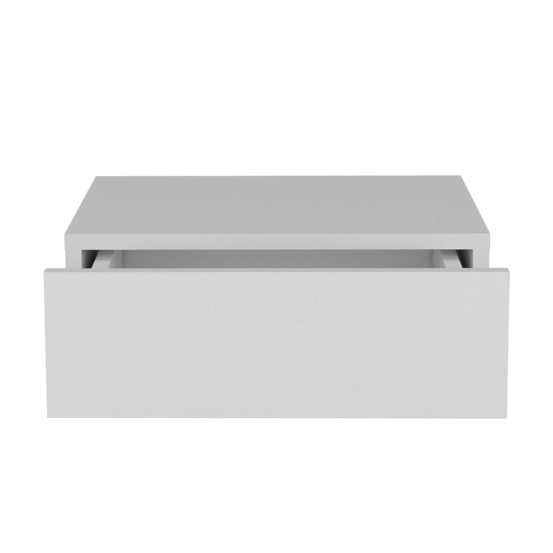 Floating Nightstand 5"H, Modern Wall-Mounted Bedside Shelf with Drawer, White
