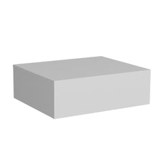 Floating Nightstand 5"H, Modern Wall-Mounted Bedside Shelf with Drawer, White