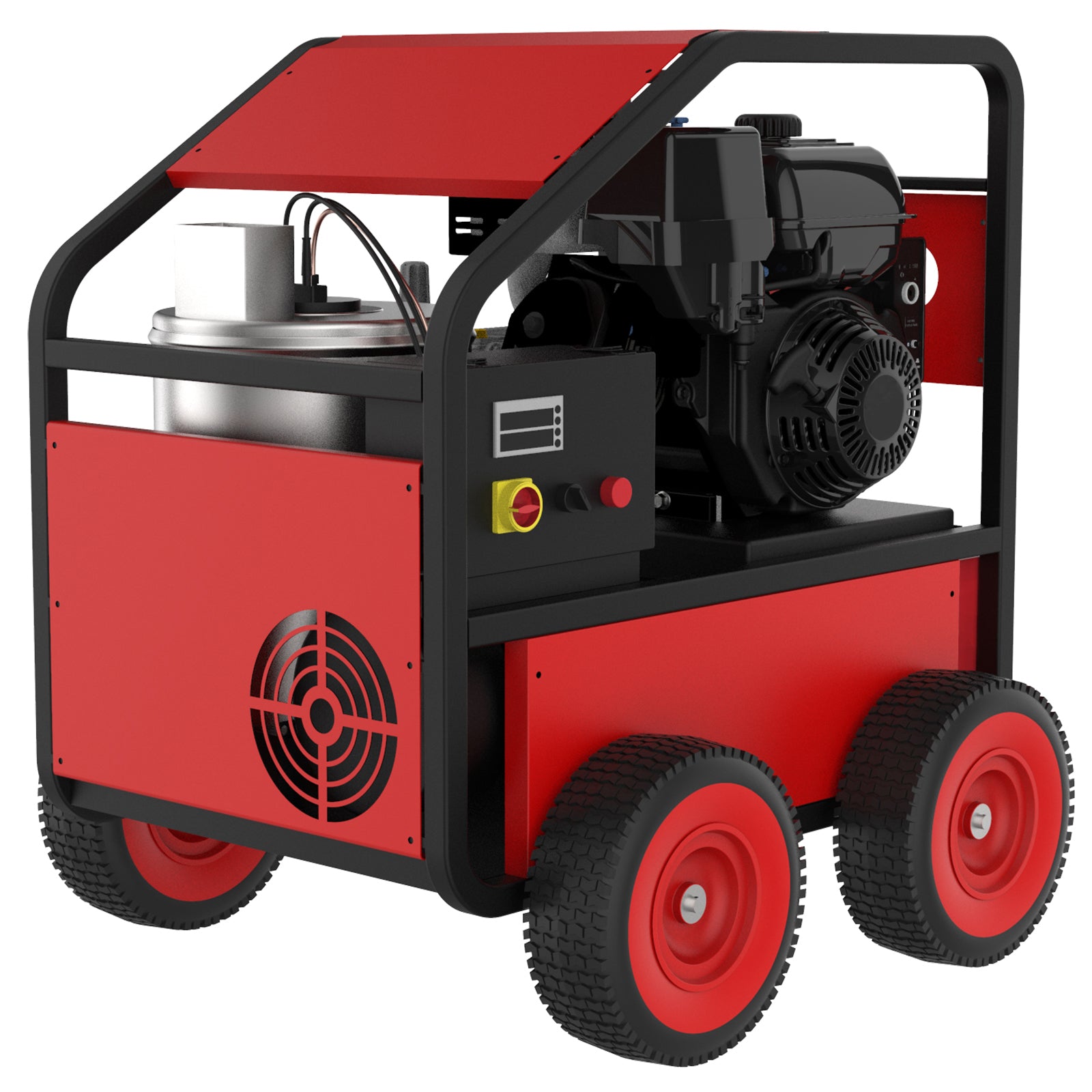 Hot Water Pressure Washer Commercial Movable Gasoline Engine 4 GPM, 4000 PSI, Electric Start