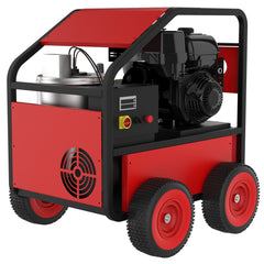 Hot Water Pressure Washer Commercial Movable Gasoline Engine 4 GPM, 4000 PSI, Electric Start