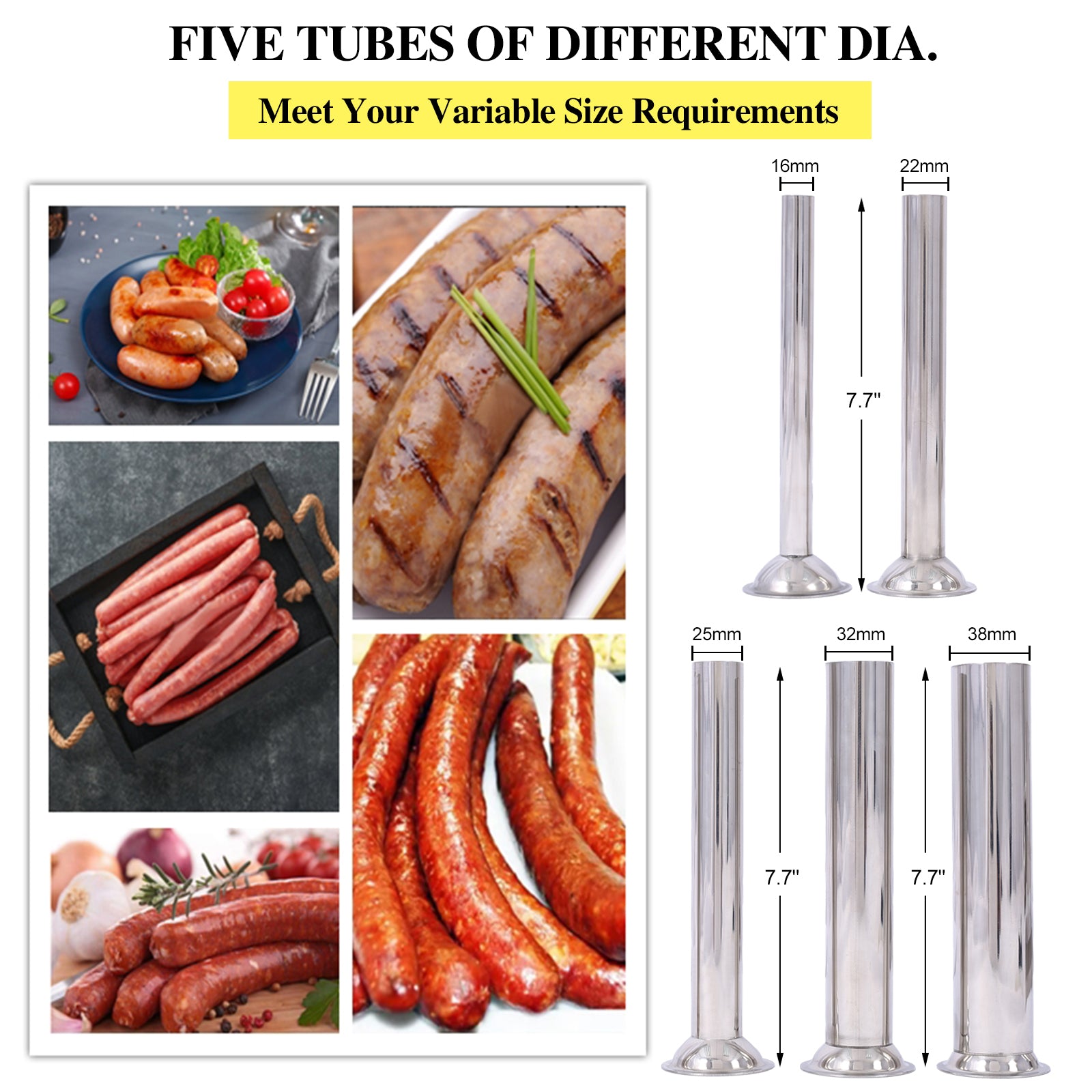 Electric Sausage Filler 25L Sausage Maker Stainless Steel Sausage Stuffer 110V 250W Sausage SSteel Stuffing Tubestuffer