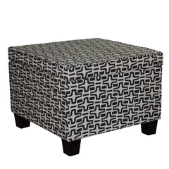 18" Tall Storage Ottoman, Geometric Star Print
