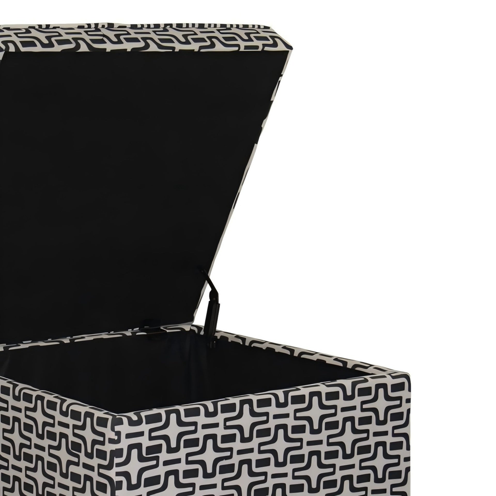 18" Tall Storage Ottoman, Geometric Star Print