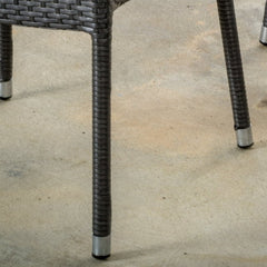 MIRAGE GREY PE WICKER STACKING ARMCHAIR,1PC