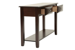 Espresso Finish 4pc Occasional Tables Set Living Room Coffee And Console Table 2x End Tables Wooden Classic Drawers Open Storage Shelf Base