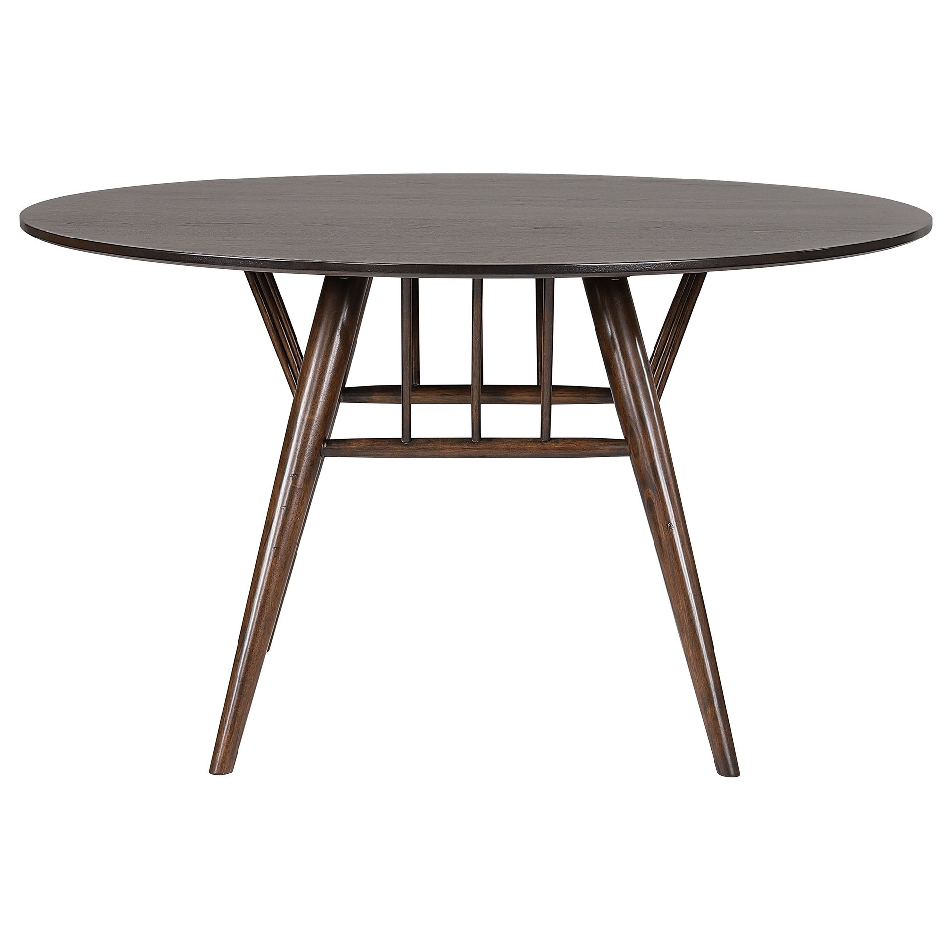 Shirley Dark Walnut 5-piece Round Dining Table Set