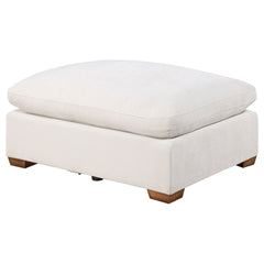 Zachary Ivory Upholstered Ottoman