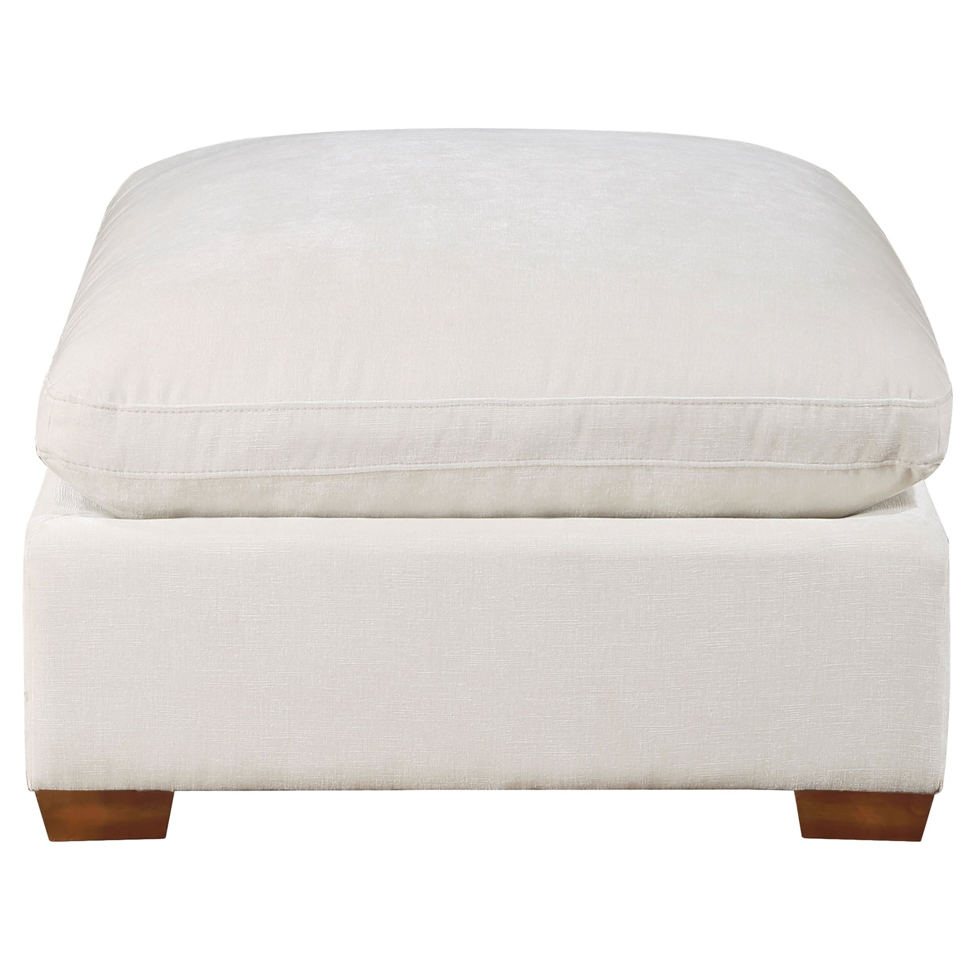 Zachary Ivory Upholstered Ottoman