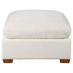 Zachary Ivory Upholstered Ottoman