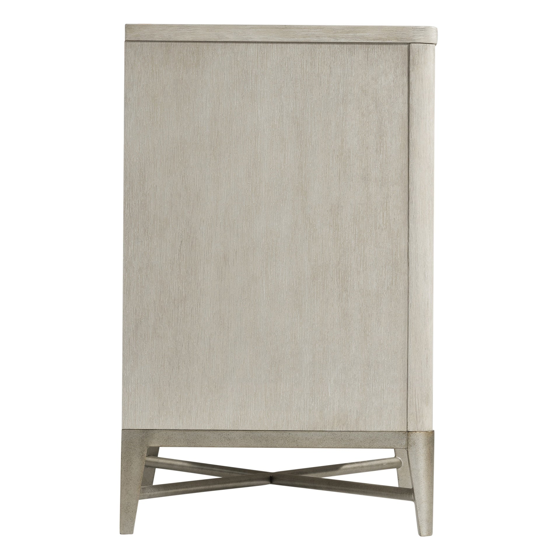 Mantalia Solid Wood 3-Drawer Nightstand with Metal Frame, Nightstand Only, Champagne