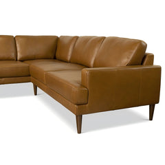 London  Leather Sectional Sofa Right Facing