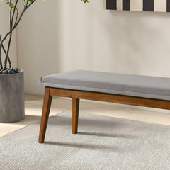 Warren Bench in Ash Grey Fabric