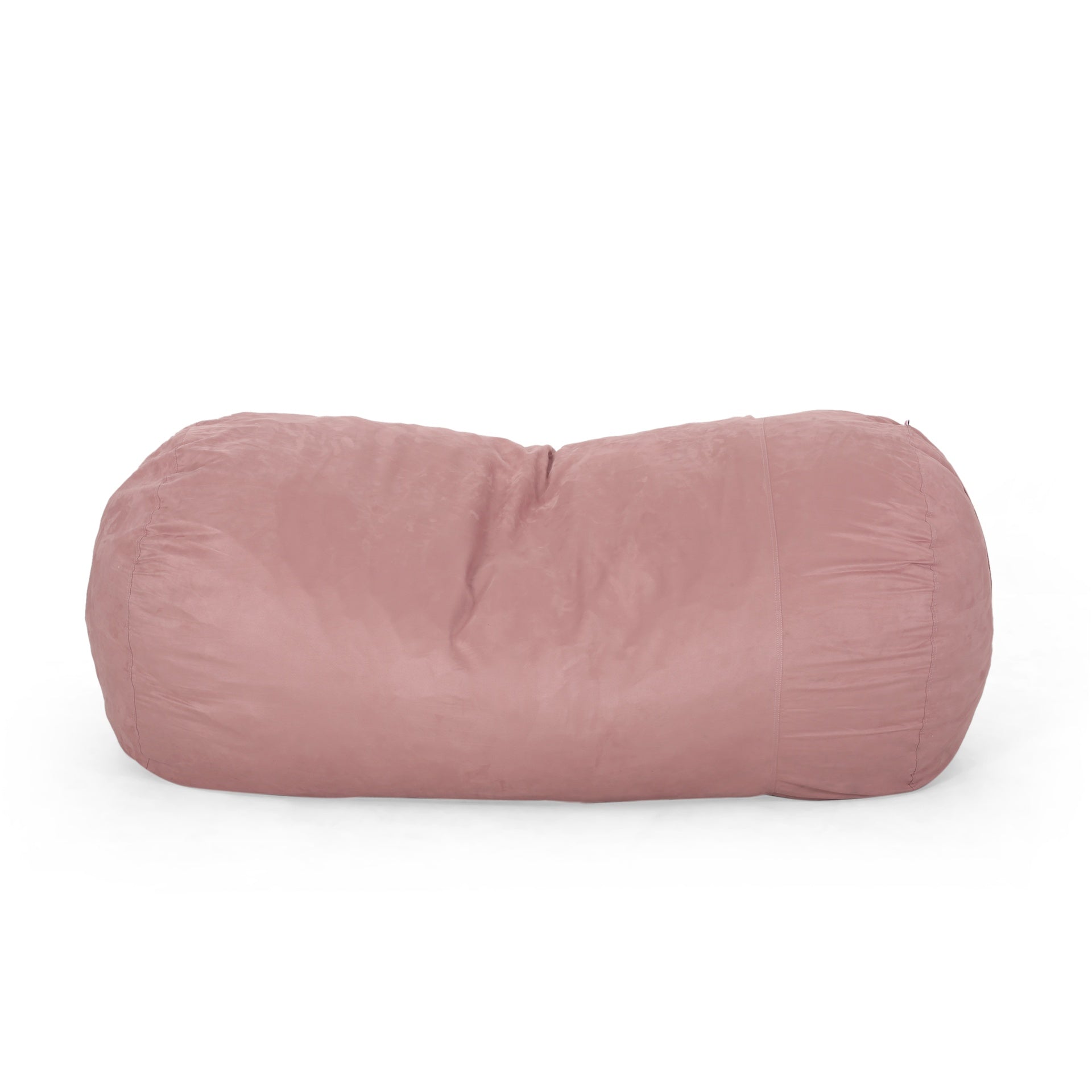 Aruba 8 Foot Microfiber Cylindrical Bean, Rose Pink