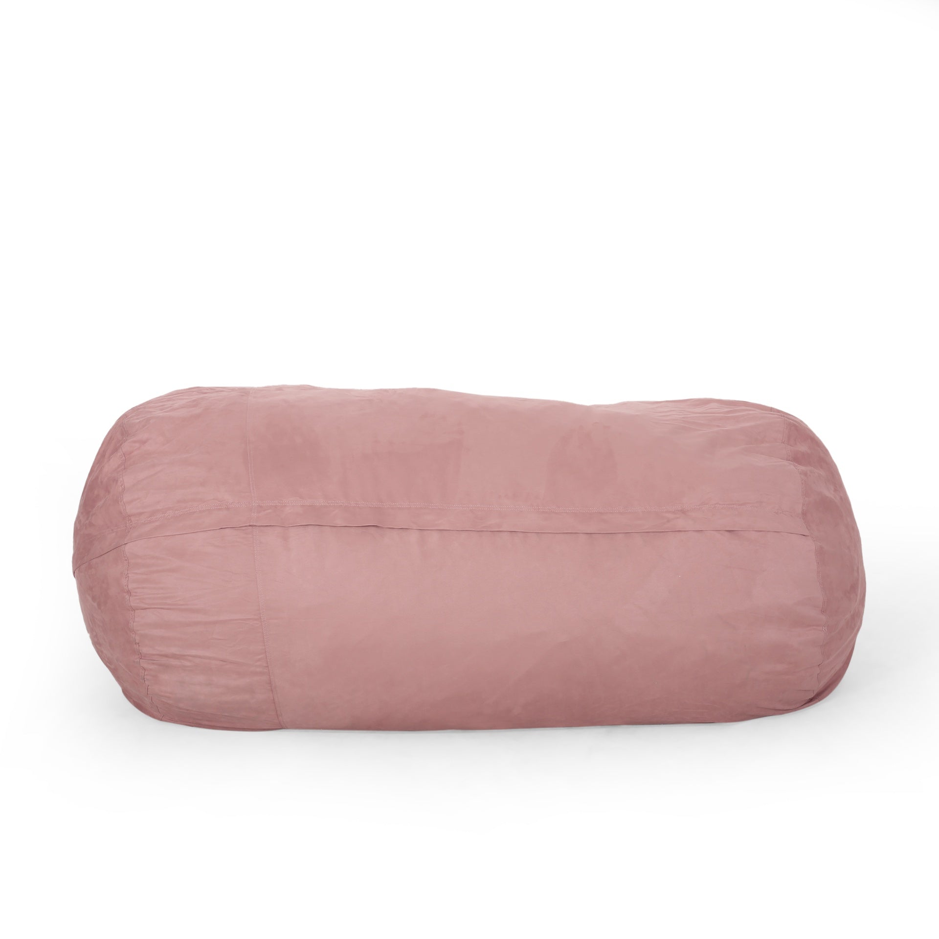 Aruba 8 Foot Microfiber Cylindrical Bean, Rose Pink