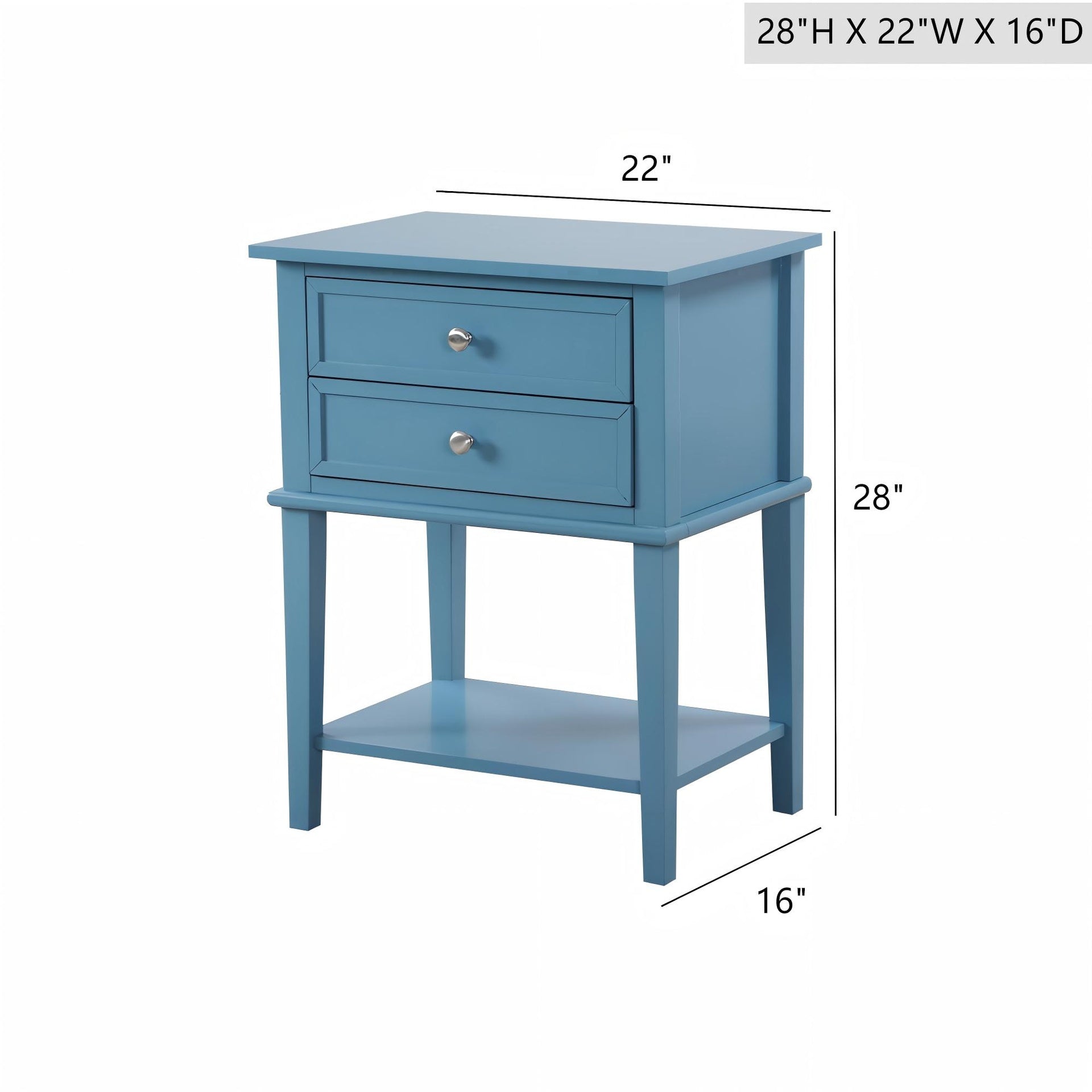 Chic Teal Contemporary Nightstand