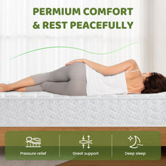 Snuggle 8" Full Tight Medium Firm Pocket Springs Mattress with Certipur-US Foam