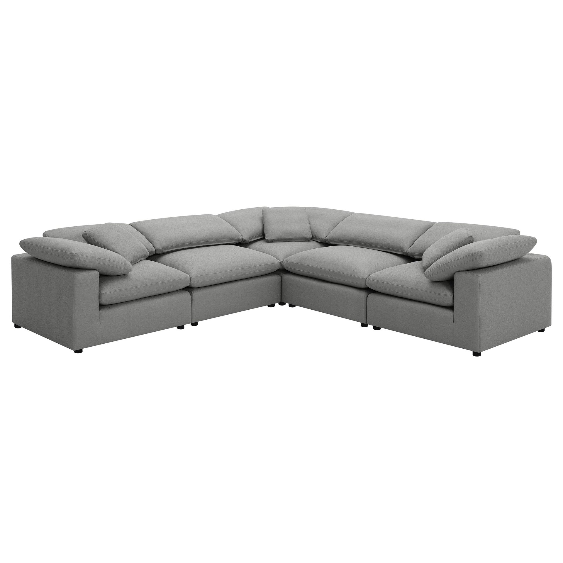 Segoura Grey 5-piece Upholstered Modular Sectional