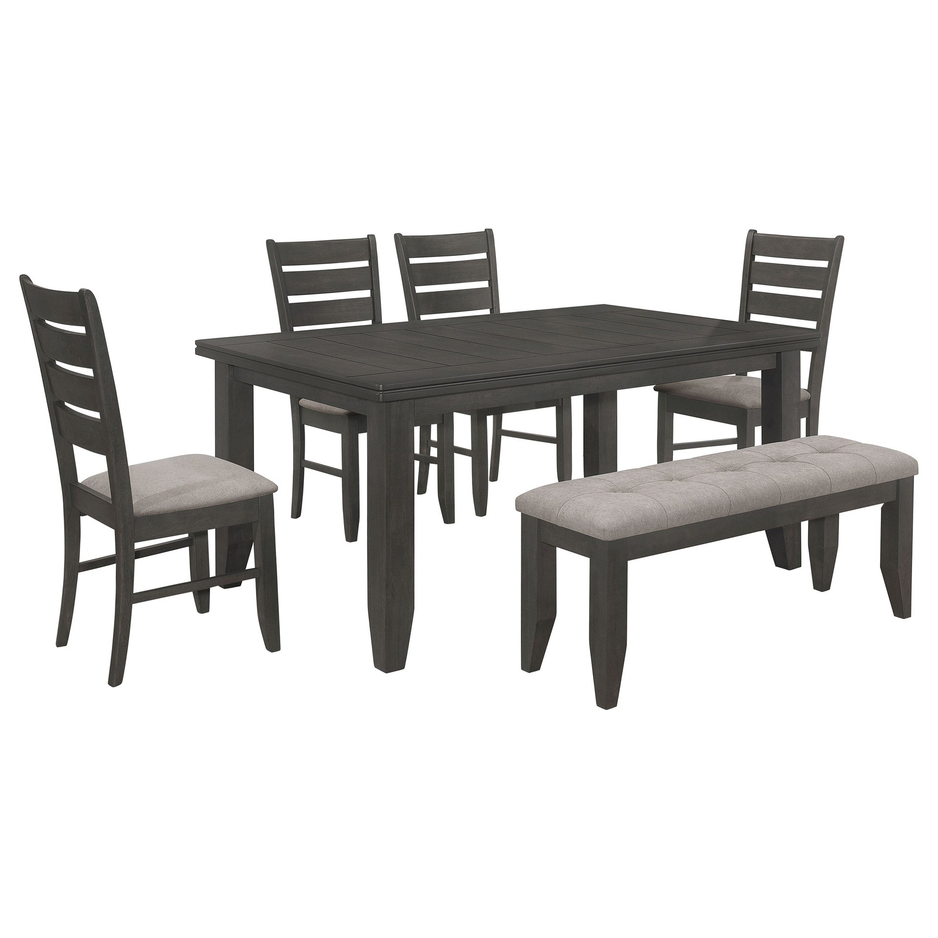 Dexter Grey and Dark Grey 6-piece Rectangular Dining Set