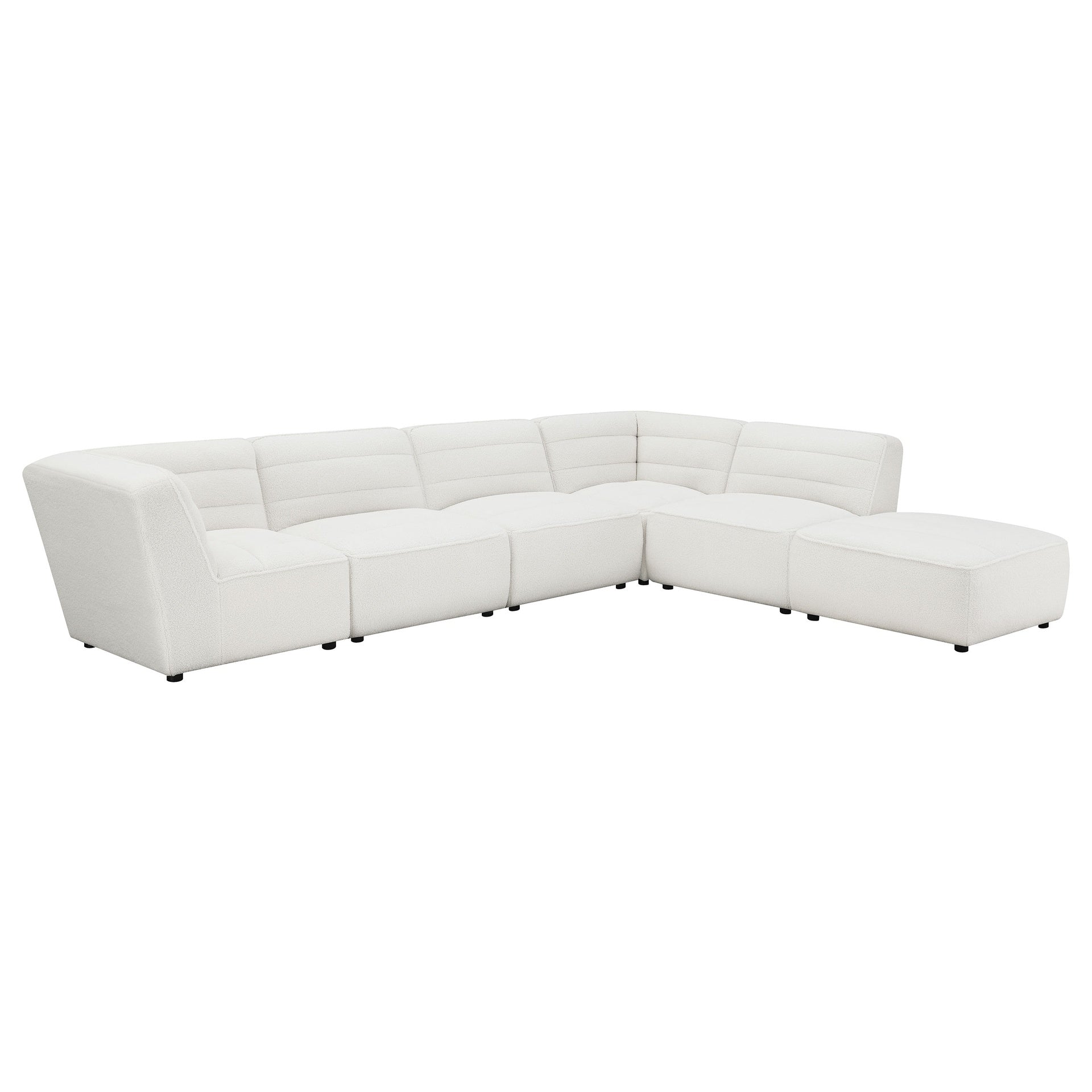 Nevve Natural 6-piece Upholstered Tufted Sectional