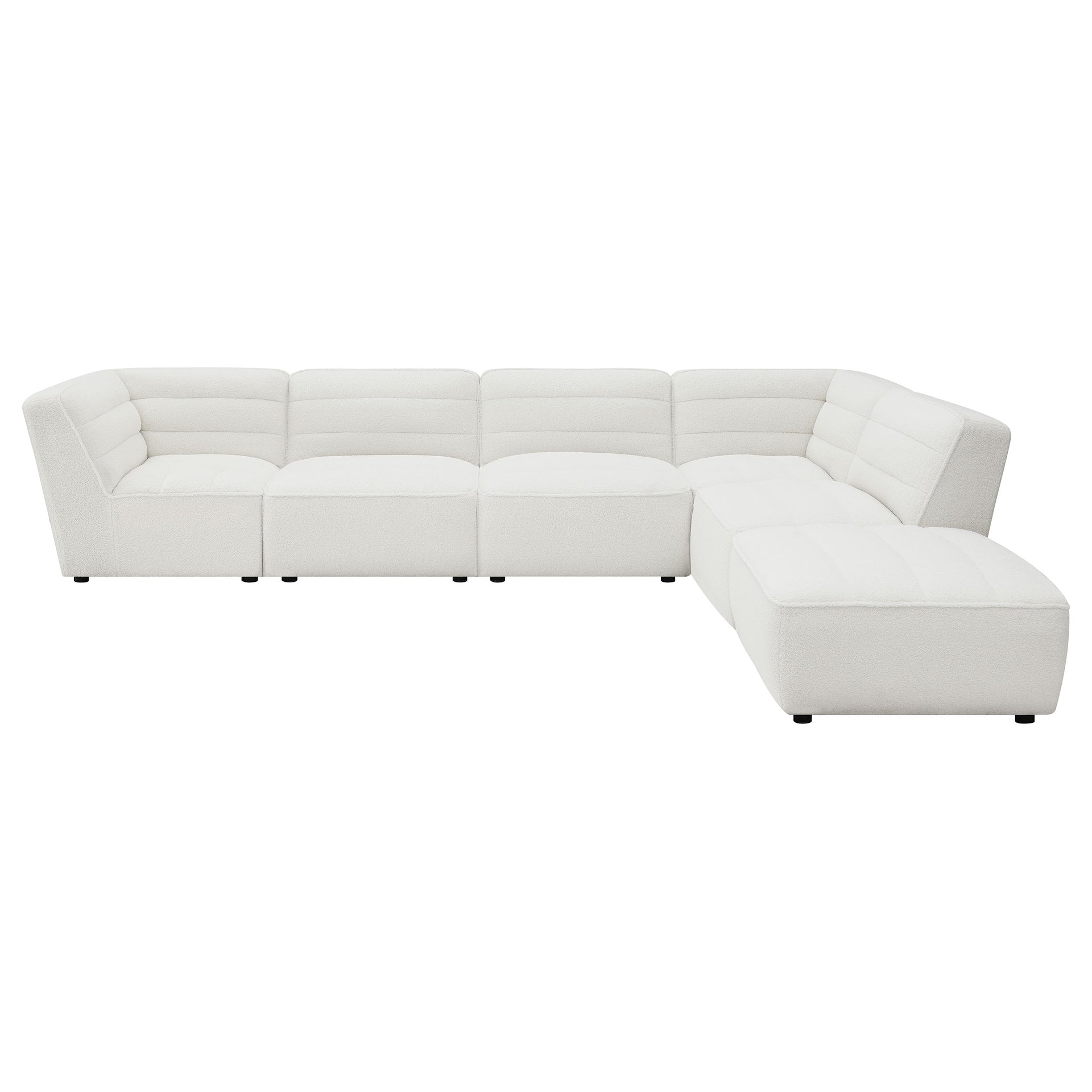 Nevve Natural 6-piece Upholstered Tufted Sectional