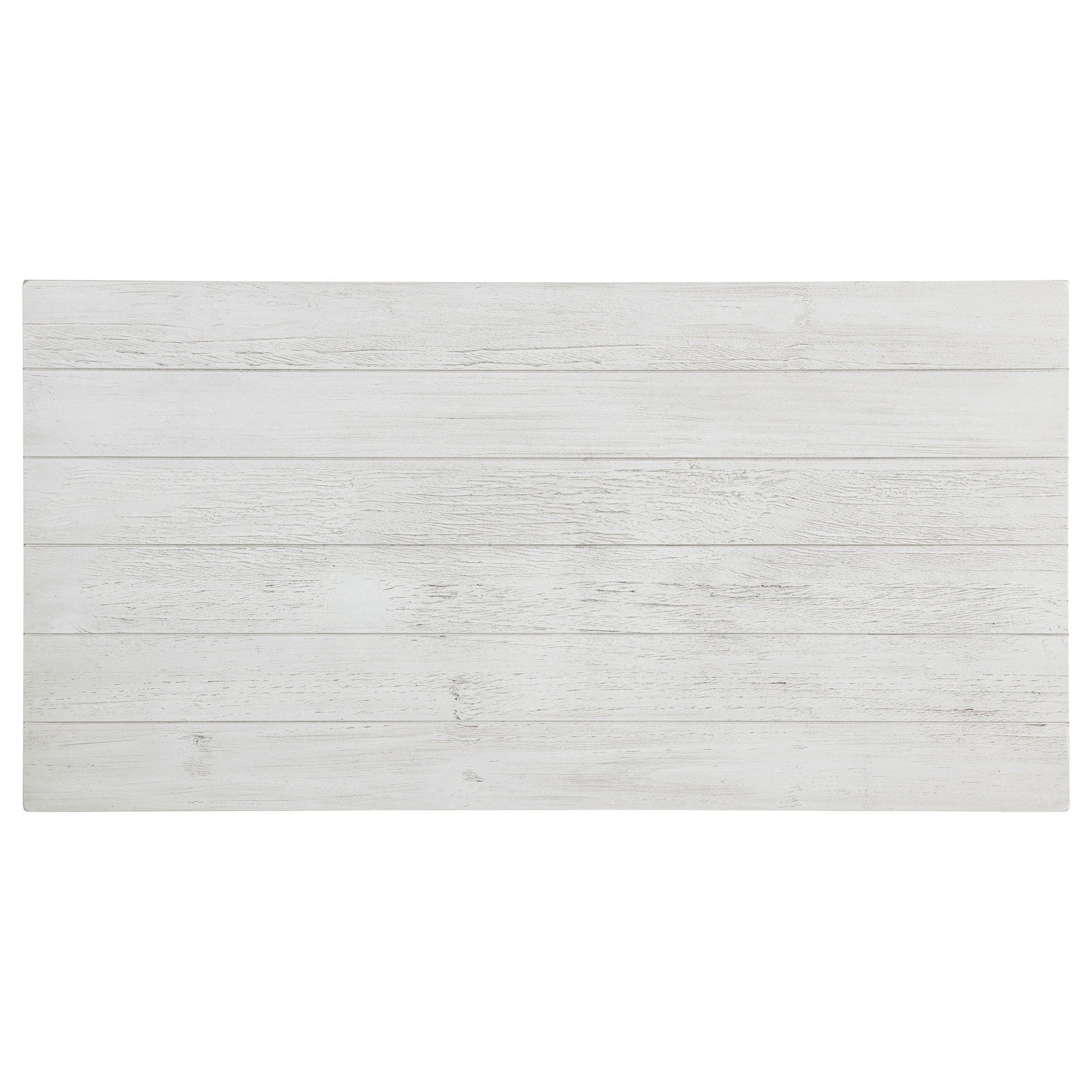 Castleton Distressed White Wood Coffee Table with Shelf